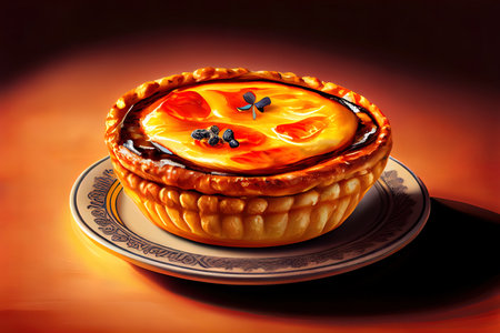 Healthy European Cuisine Pastel de Nata food Ai generativeの素材