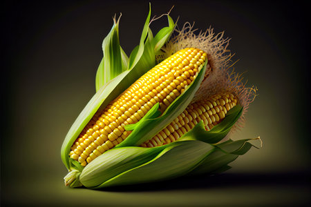 Nutritious Corn on the Cob food. Ai generativeの素材