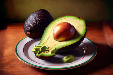 Green enchiladas Mexican food with guacamole Ai generativeの素材