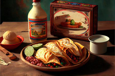 Delicious Mexican Bolillos food Ai generativeの素材
