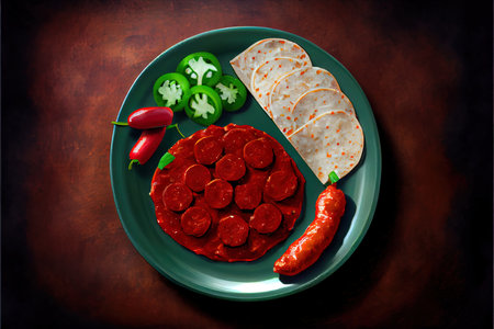 Fresh Mexican Chorizo food Ai generativeの素材