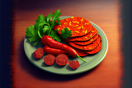 Fresh Mexican Chorizo food Ai generativeの素材