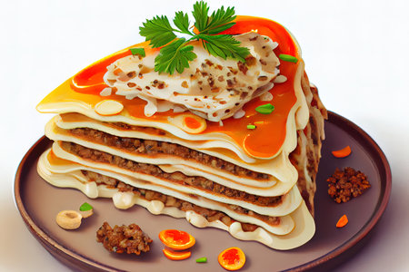 Fresh pancake with different stuffing Ai generativeの素材