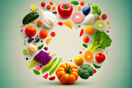 Delicious Healthy food background Ai generativeの素材