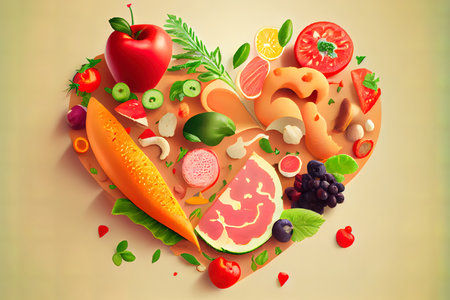 Delicious Healthy food background Ai generativeの素材
