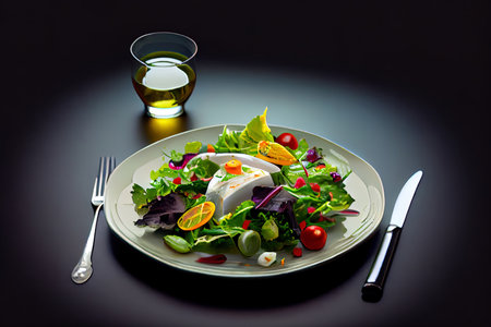 Nice Served place setting Ai generativeの素材