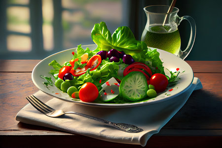 Special Served place setting Ai generativeの素材
