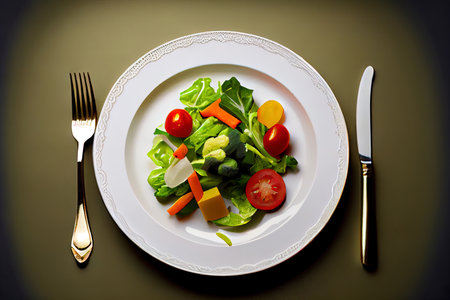 Special Served place setting Ai generativeの素材
