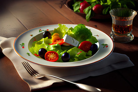 Special Served place setting Ai generativeの素材