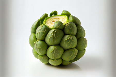 Fresh One natural Brussels Sprouts Ai generativeの素材