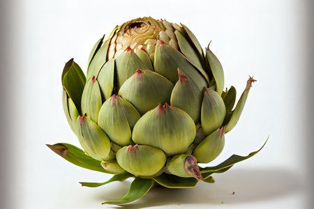 Delicious One natural Artichoke with white Ai generativeの素材