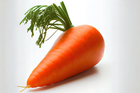 Tasty One natural Carrot with white background Ai generativeの素材