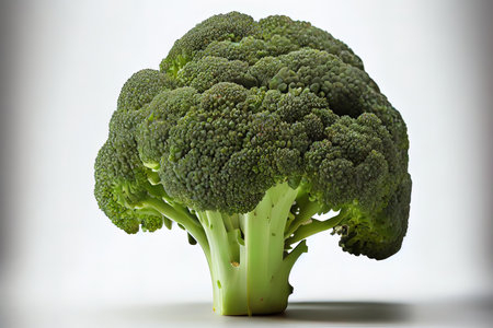 Awesome One natural Broccoli with white background Ai generativeの素材
