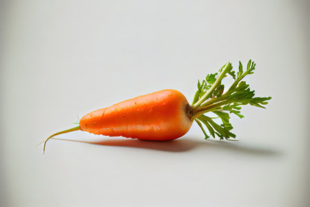 Tasty One natural Carrot with white background Ai generativeの素材