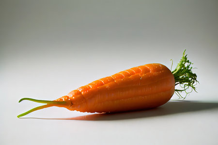 Tasty One natural Carrot with white background Ai generativeの素材