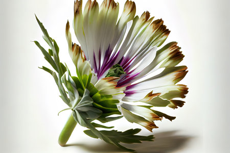 Attractive One natural Chicory with white background Ai generativeの素材