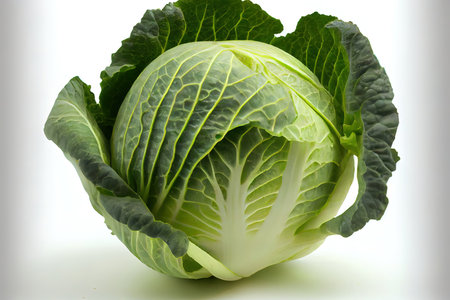 Fresh One natural Green Cabbage Ai generativeの素材