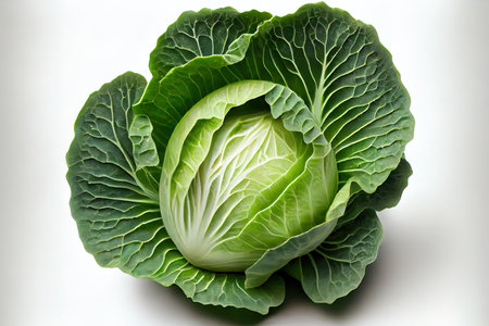 Fresh One natural Green Cabbage Ai generativeの素材