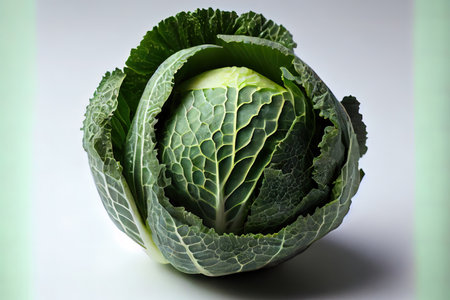 Fresh One natural Green Cabbage Ai generativeの素材