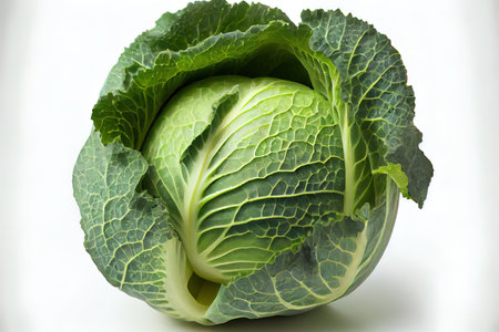 Fresh One natural Green Cabbage Ai generativeの素材