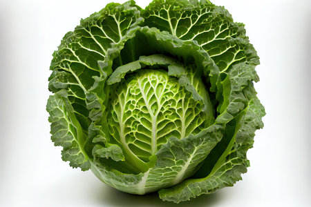 Fresh One natural Savoy Cabbage Ai generativeの素材