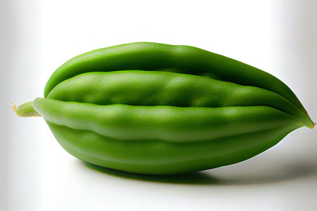 Special One natural Green Beans with white background Ai generativeの素材