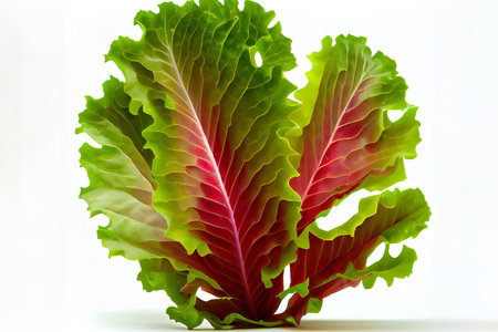 Delicious One natural Green and Red Leaf Lettuce Ai generativeの素材