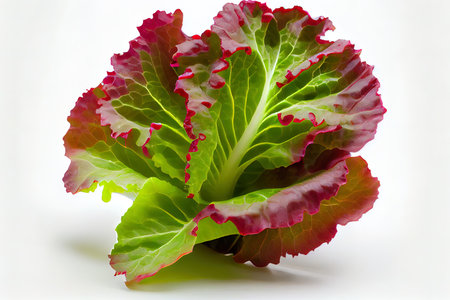 Delicious One natural Green and Red Leaf Lettuce Ai generativeの素材