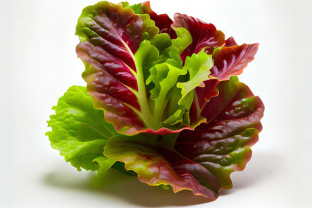 Nutritious One natural Green and Red Leaf Lettuce Ai generativeの素材