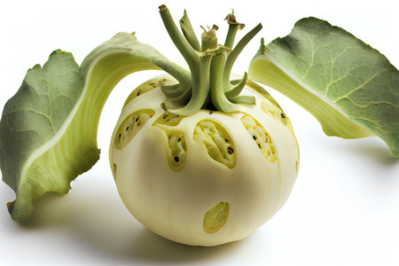 Original One natural Kohlrabi Ai generativeの素材