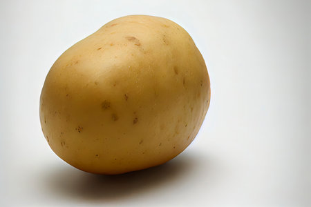 Potatoes with peel isolated on white background Ai generativeの素材