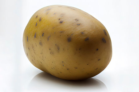 Potatoes with peel isolated on white background Ai generativeの素材