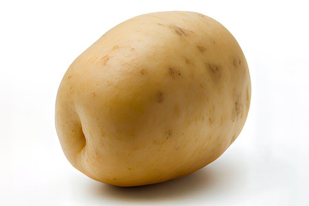 Potatoes with peel isolated on white background Ai generativeの素材