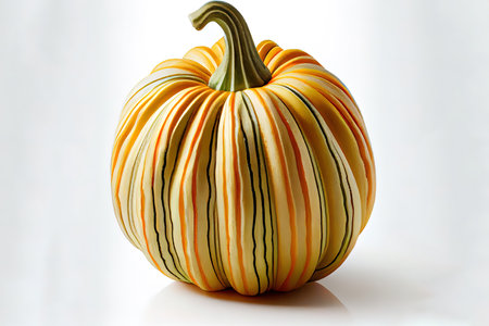 Orange Ripe Pumpkin Isolated on Transparent Background Ai generativeの素材