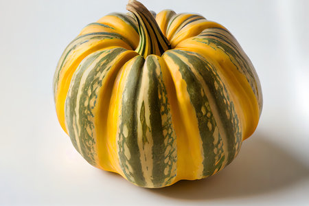 Fresh orange pumpkin isolated on a white background Ai generativeの素材