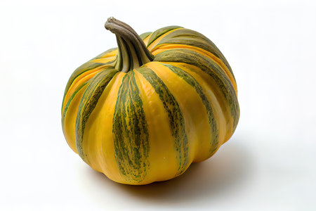 Fresh orange pumpkin isolated on a white background Ai generativeの素材