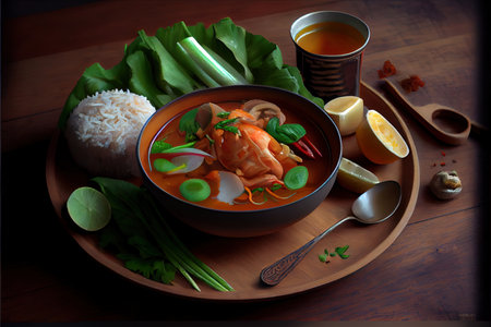 Fresh Thai Phrik Kaeng Phet food Ai generativeの素材