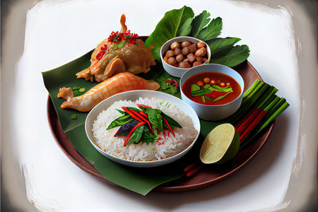 Thai Gai Yang food Ai generativeの素材