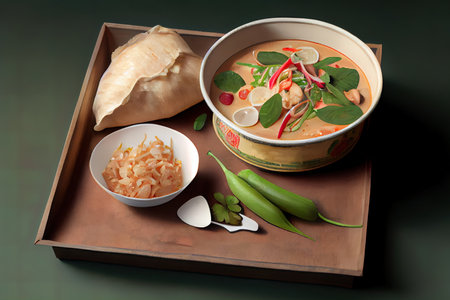 Thai Khao Niao Mamuang food Ai generativeの素材