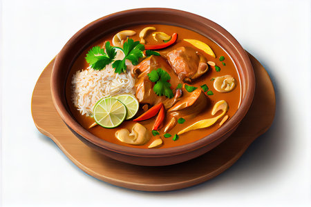 Fresh Thai Massaman Curry food Ai generativeの素材