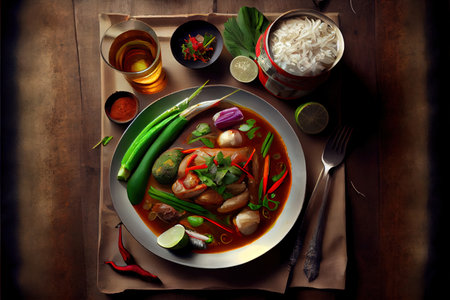 Fresh Thai Kluai Buat Chi food Ai generativeの素材
