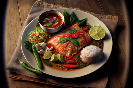 Thai Khao Niao Mamuang food Ai generativeの素材