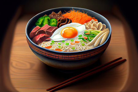 Healthy Japanese Donburi food Ai generativeの素材