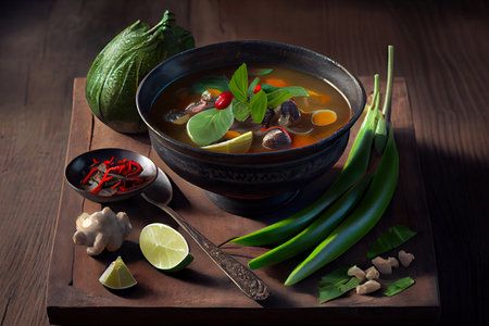 Thai Phrik Kaeng Phet food Ai generativeの素材