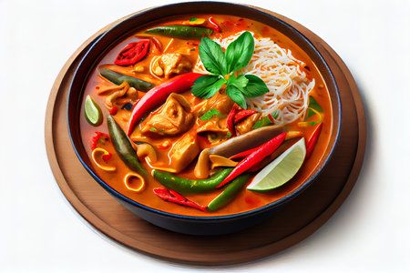 Thai Panang Curry food Ai generativeの素材