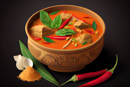 Thai Panang Curry food Ai generativeの素材