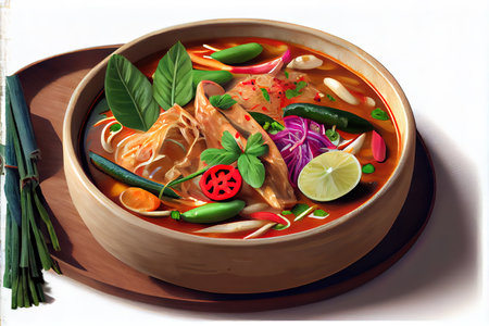 Fresh Thai Phrik Kaeng Phet food Ai generativeの素材