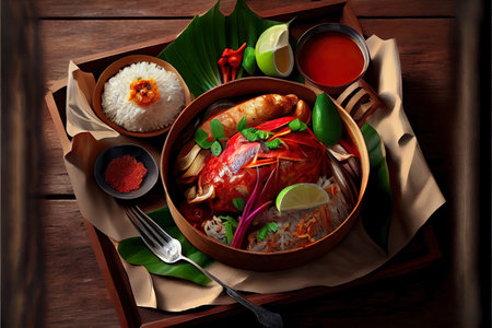 Fresh Thai Khao Niao food Ai generativeの素材