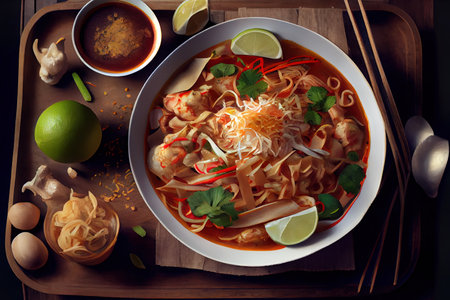 Natural Thai Kuay Teow Neua food Ai generativeの素材