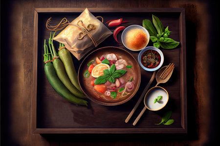 Thai Khao Niao Mamuang food Ai generativeの素材
